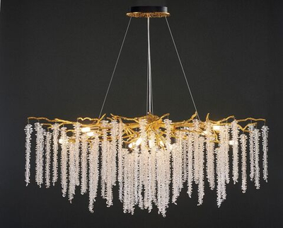 люстра Coral Crystals Long Copper II