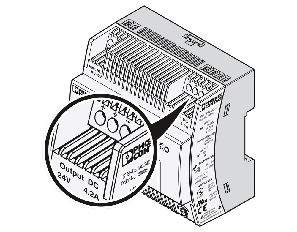 2868664 - STEP-PS/ 1AC/24DC/4.2 - Источники питания