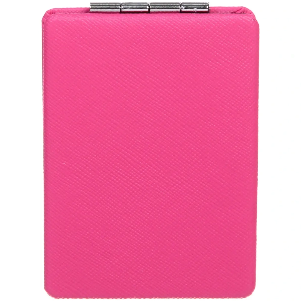 Зеркало косметическое двойное «ФРАТЕЛЛИ», прямоугольник, цвет розовый, 9*6см (пакет с подвесом)