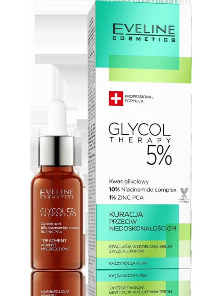 Сыворотки, ампулы и масла Eveline Kuracja przeciw niedoskonałościom Eveline Glycol Therapy 5% 18ml