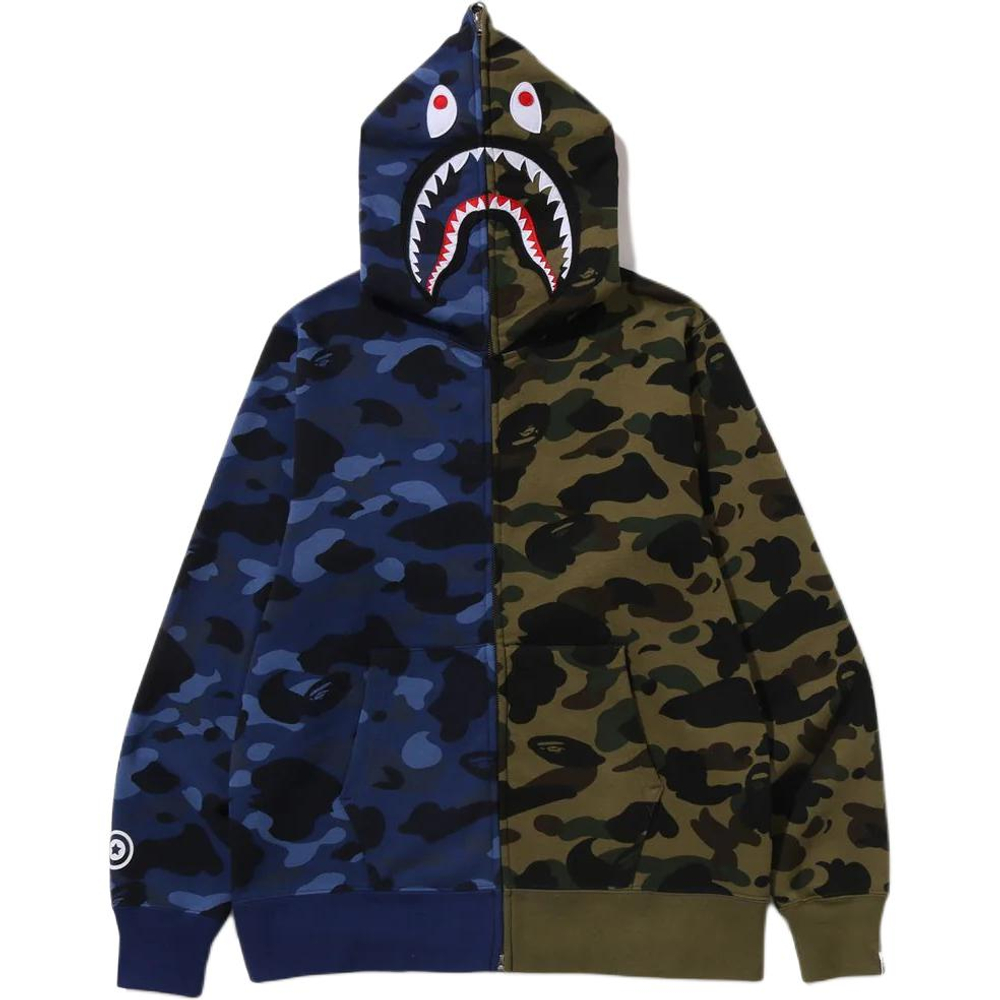 A Bathing Ape Bathing Ape Sweatshirts Camouflage Cotton Moderate No Fleece Lined Zip Closure 1m30 115 005