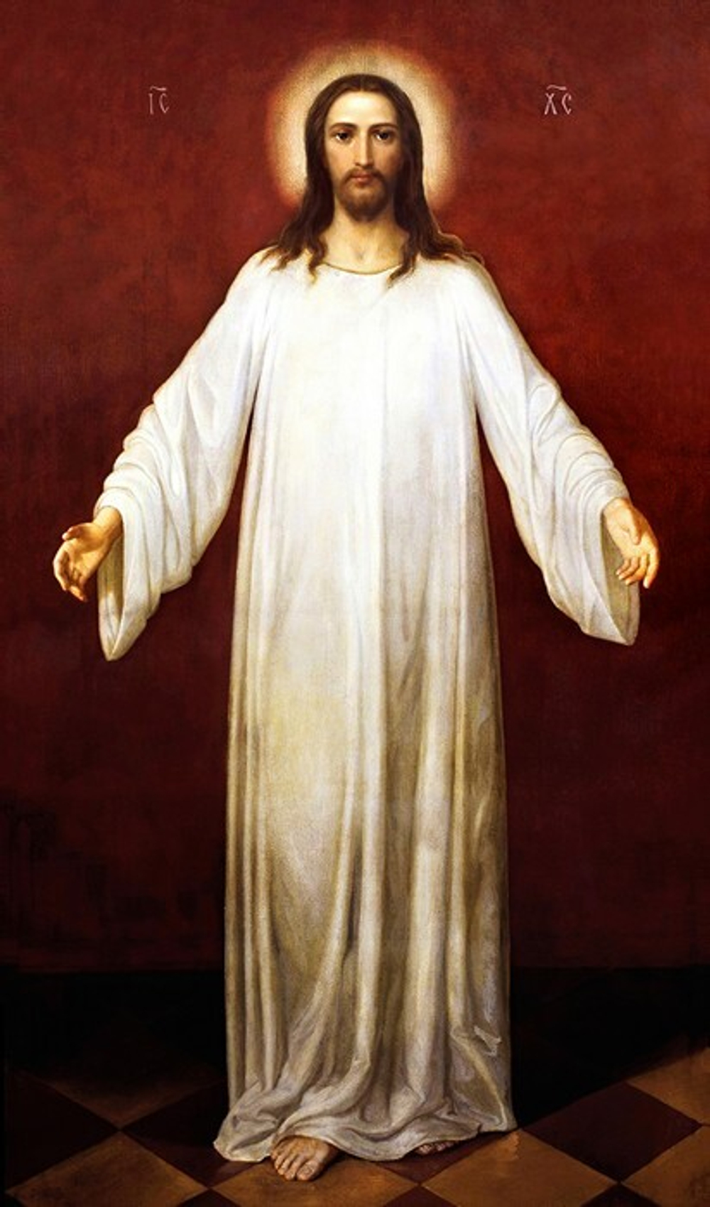 Икона под старину А5. Дерево, холст (иконы Спасителя и Богородицы)