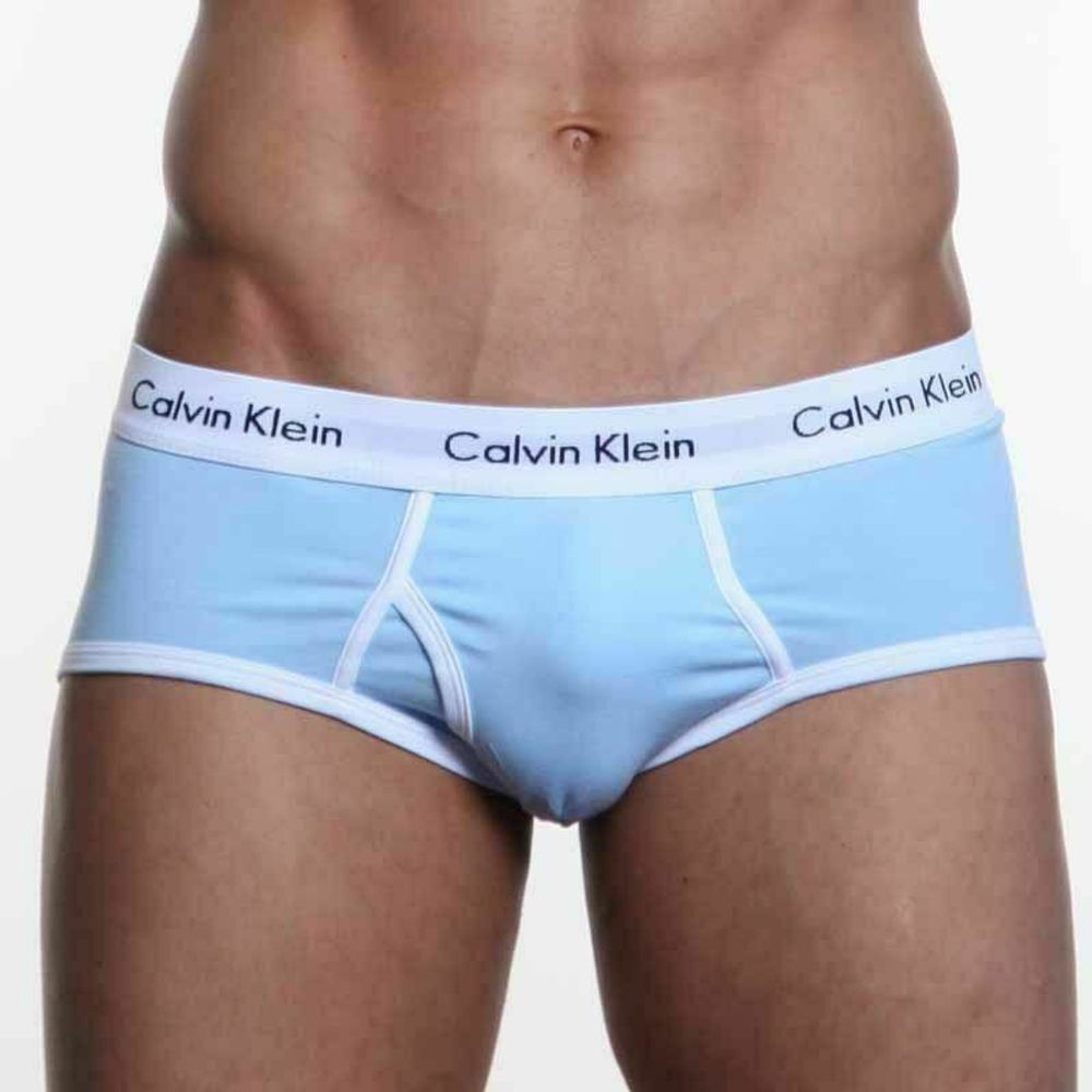 Мужские трусы брифы Calvin Klein 365 Blue White Brief