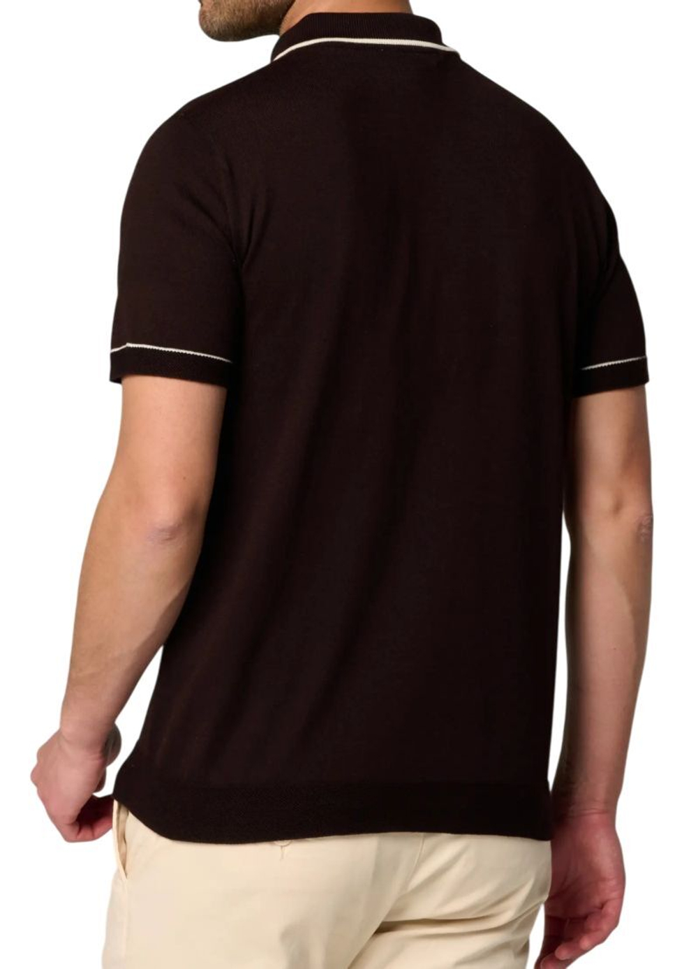 Мужское теннисное поло Roland Garros Heritage Thibault Shirt - шоколадный