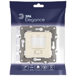 14-4103-02 ЭРА Датчик движения 2-проводной, 180-240В, 200Вт, IP20, Эра Elegance, слоновая кость | Elegance Слоновая кость