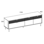 SIMPLE, Тумба RTV 2D2S. Цвет БЕЛЫЙ / МОНТЕ / ДЖЕЛАТО