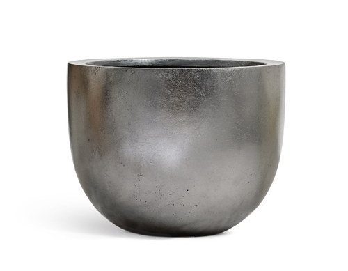 Кашпо TREEZ Effectory Metal Низкая конус-чаша Стальное серебро в-48, д-60 см 41.3319-04-027-DSL-60