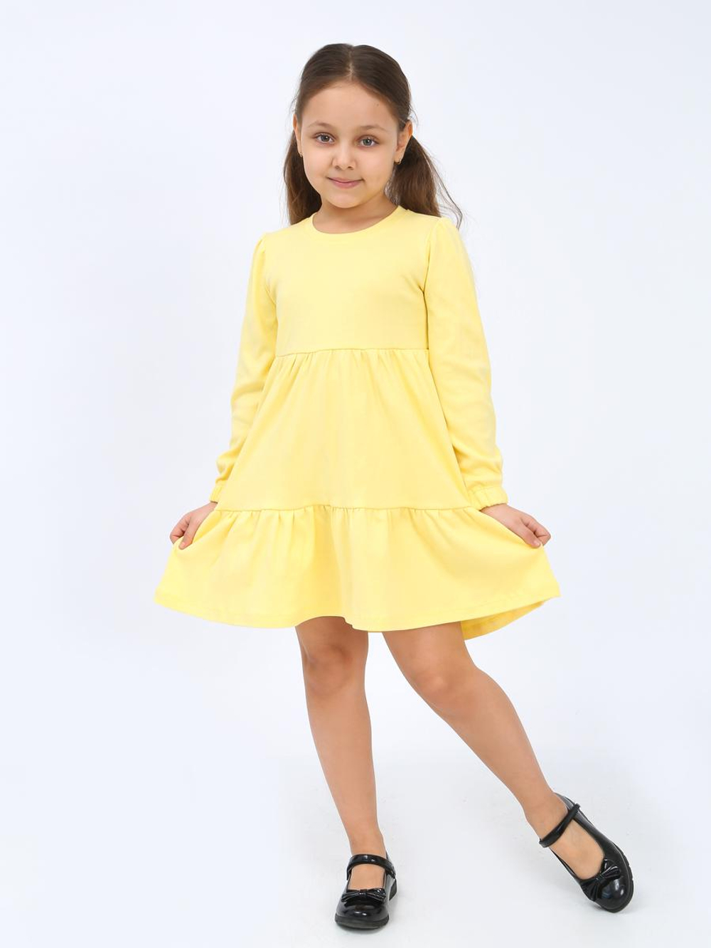 Платье "Маркиза-2" светло-желтый, р.128 (Ивашка)