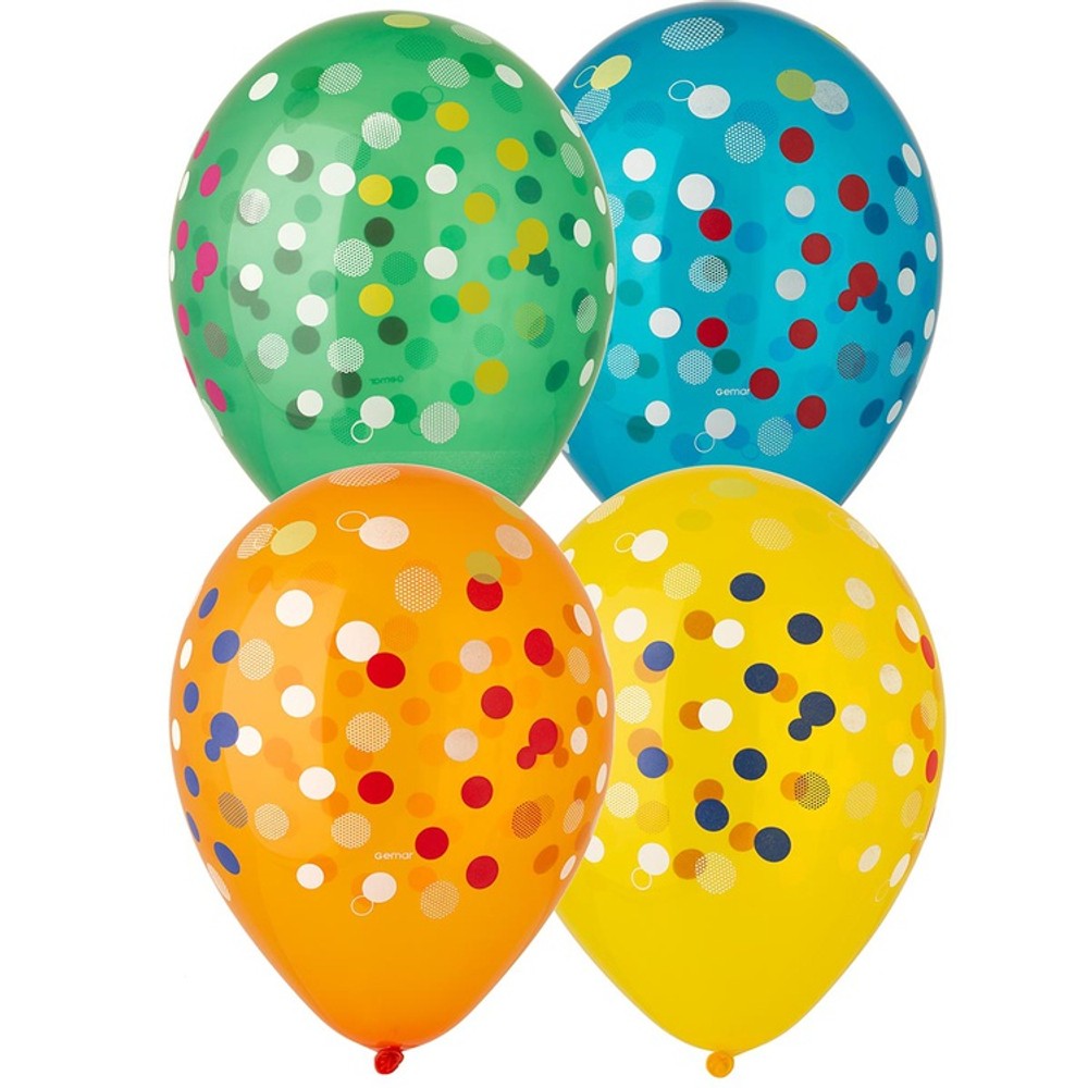 Шар латексный 35см Конфетти (Ассорти)