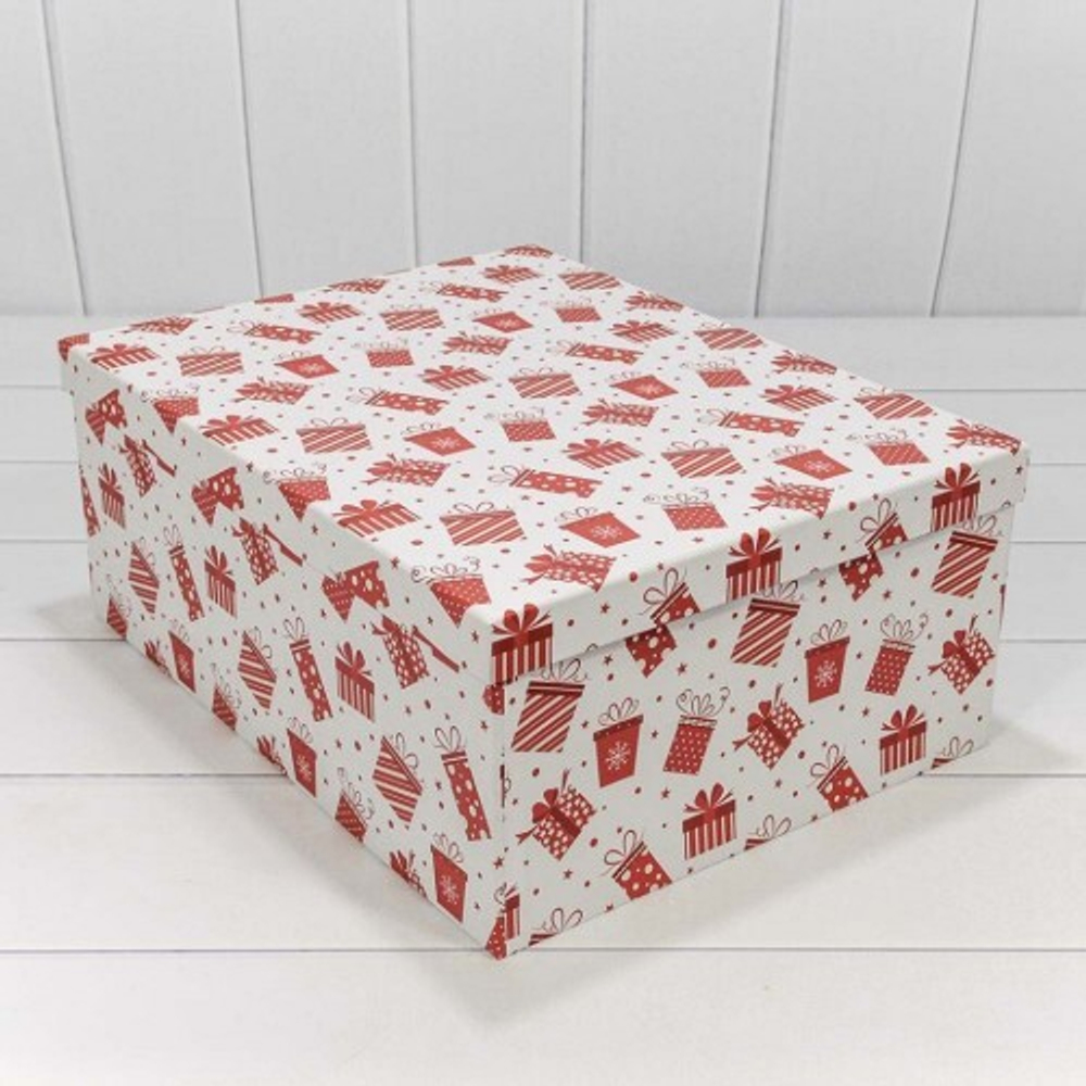 Коробка 42.5 х 33 х 17.6 см Набор 15 шт "Подарки" (Белый)