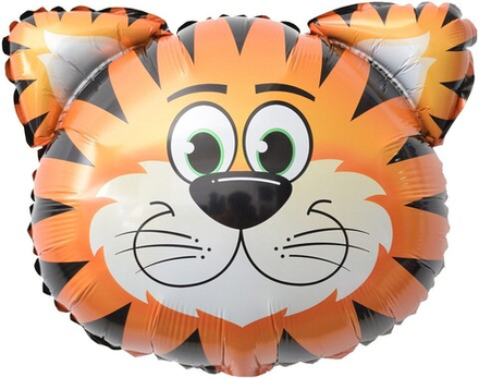 Шар с клапаном (12''/30 см) Мини-фигура, Голова, Тигр, 1 шт.