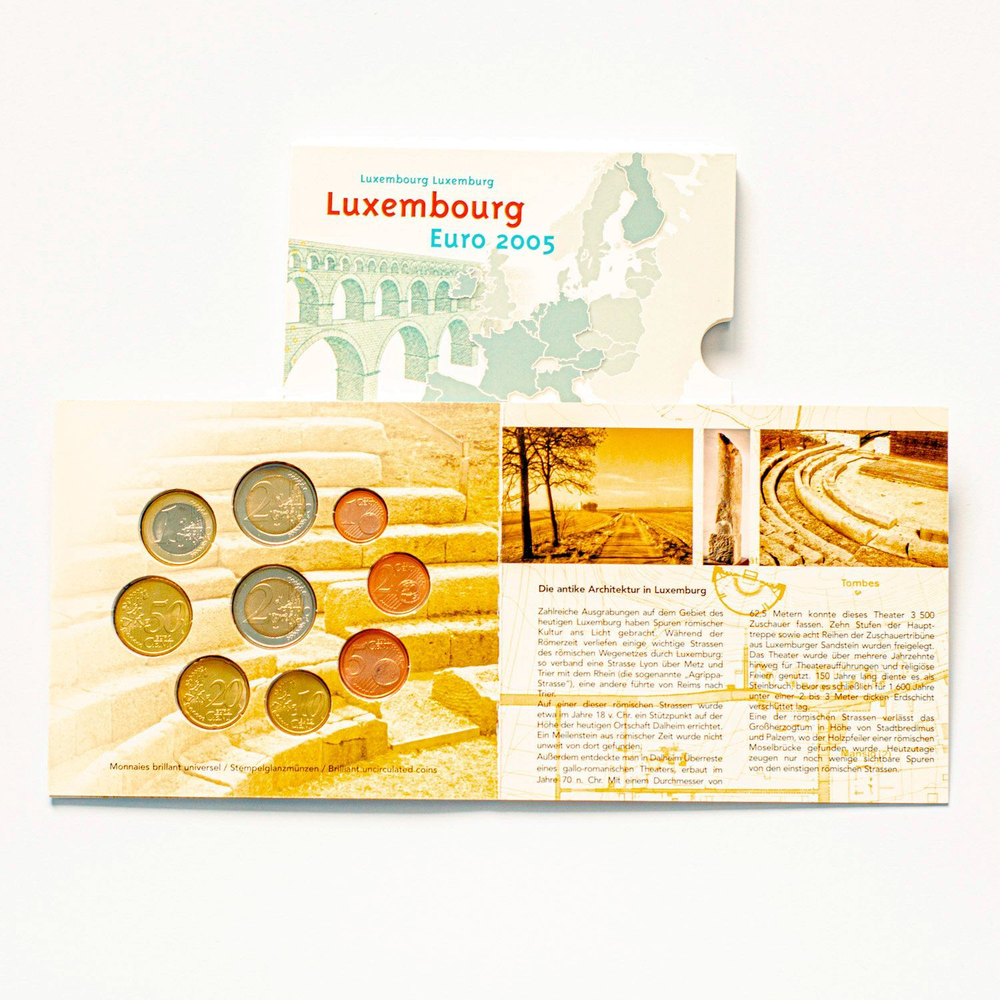 Luxembourg 2005 Year Set + 2 Euro "50th Anniversary of the Birth of Grand Duke Henri & 100th Anniversary of the Death of Grand Duke Adolphe"