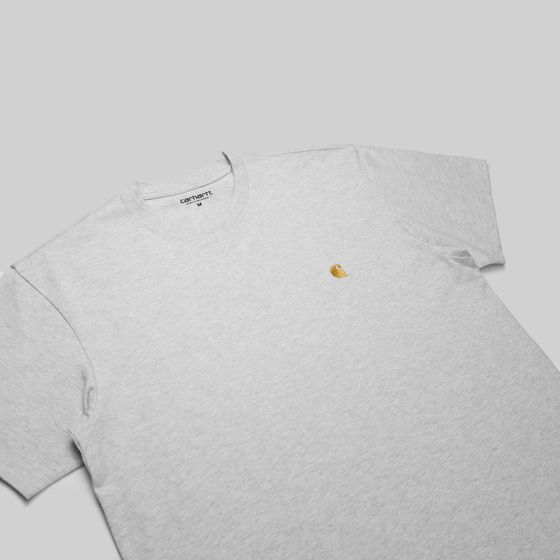 Футболка мужская Carhartt WIP Chase артикул:I026391_ash_heater - купить в магазине Дайс