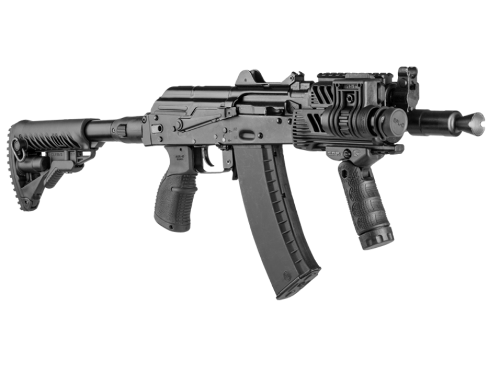 Складной телескопический приклад М4 для АКС-74У, черный, Fab Defense