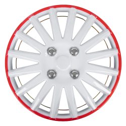 Колпаки R15 Orion 4шт (бело-красные) ABS-пластик ARNEZI A0702079