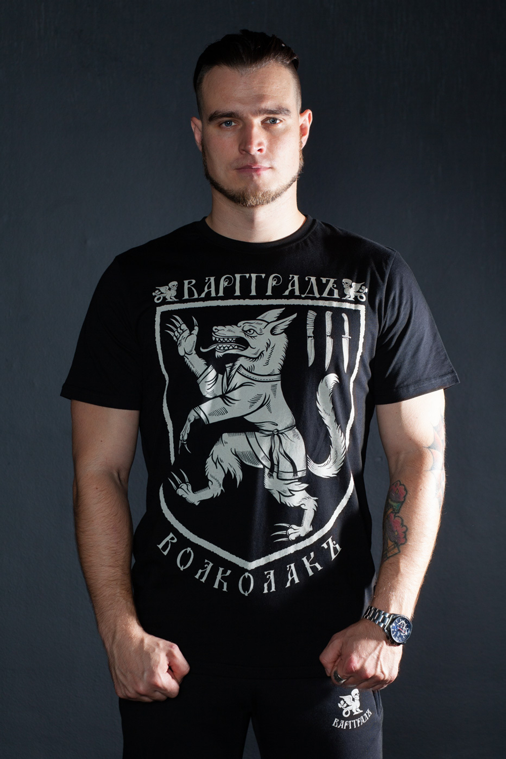 Футболка Варгградъ мужская чёрная "Волколак" (Сказки тёмной стороны)
