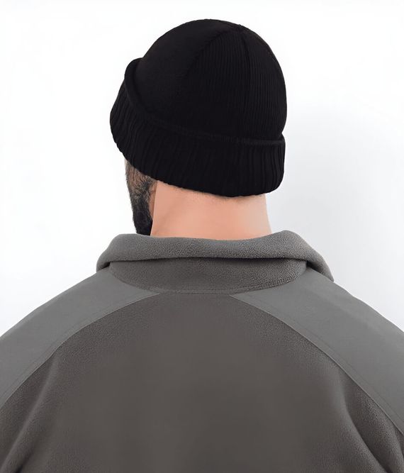 Тактическая вязаная балаклава шапка зимняя Черный