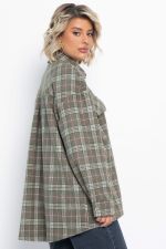 Пальто-рубашка Хармони (зелено-коричневая) Б15040-5М LT Collection