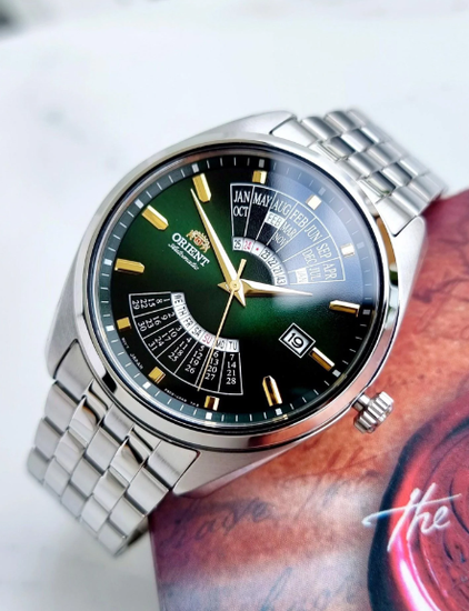 Мужские механические  часы легендарного часового бренда Orient  Multi Year Calendar  модель RA-BA0002E10B