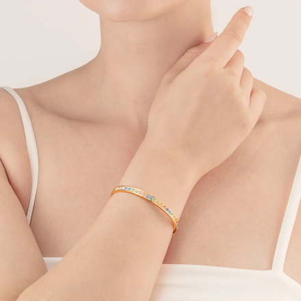 Браслет Coeur de Lion Multicolor Pastel Gold 19 см 0131/37-1590