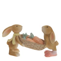 GAEM Фигурка декоративная "Зайцы", L13 W5 H7 см