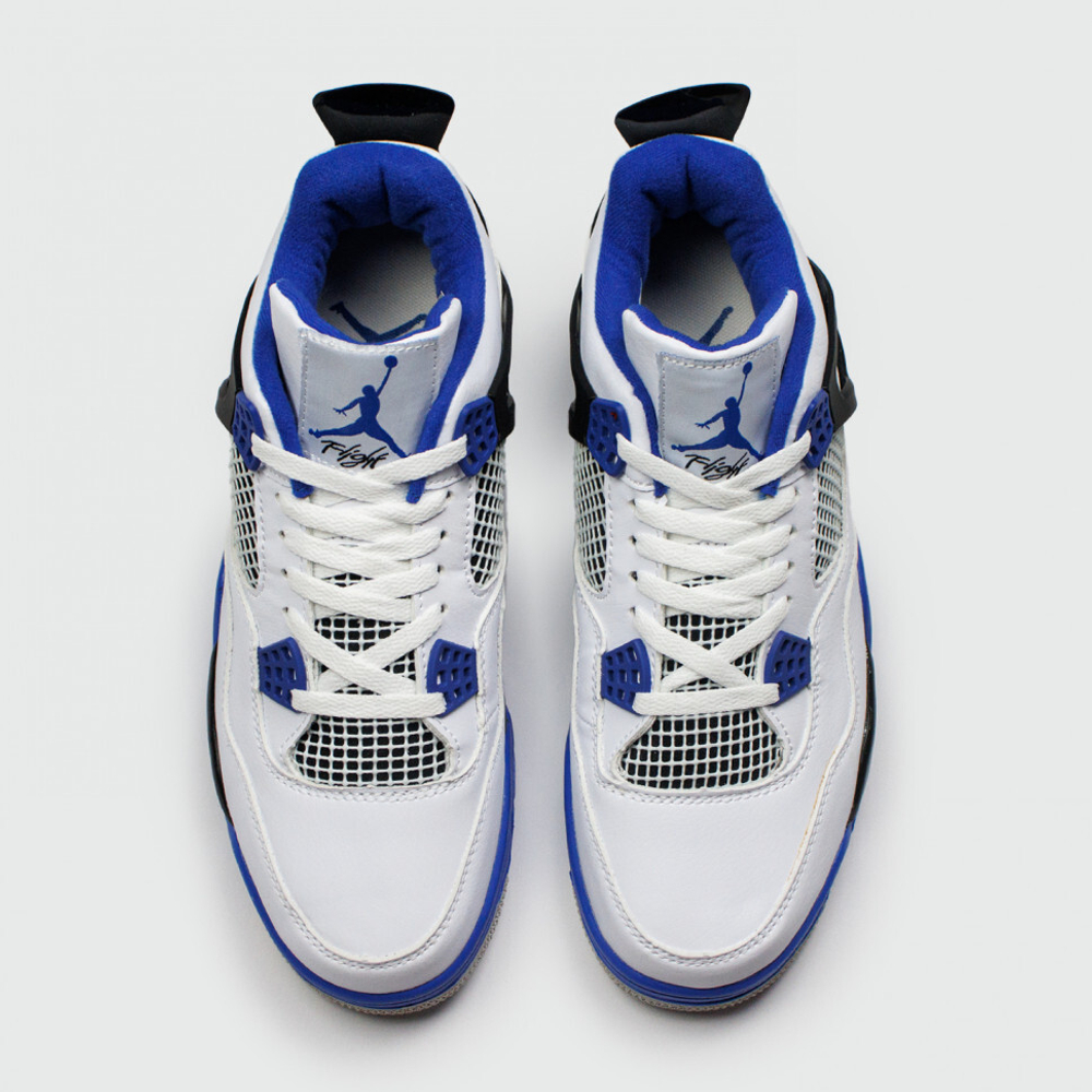кроссовки Air Jordan 4 White / Blue / Black