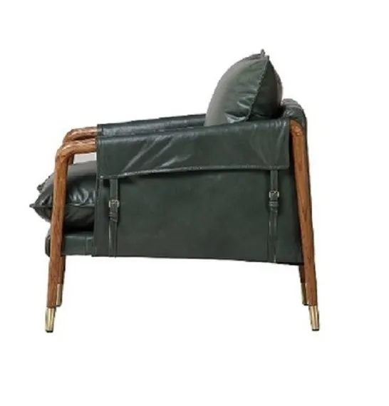 Кресло SC05, зеленая кожа