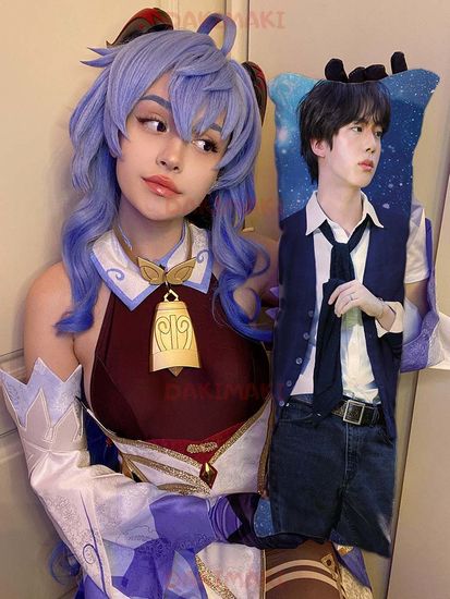 Мини дакимакура Джин из БТС | BTS арт. M1078, 60х20 см