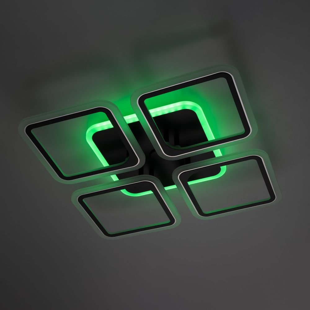 Citilux Марсель Смарт CL232A145E RGB Умная люстра Чёрная