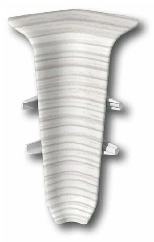 Угол внутренний для плинтуса 55мм "Деконика", 255 Ясень бьянко