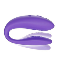 Фиолетовый вибромассажер 7,5см для пар We-Vibe Sync Go SNSY5SG4