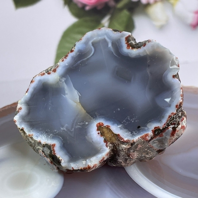 52898  Агат Срез половинка 81мм