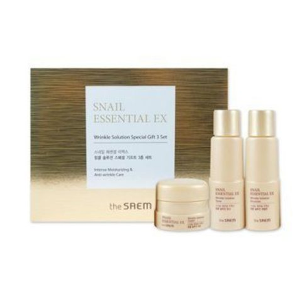 Набор антивозрастной THE SAEM Snail Essential EX Wrinkle Solution Special Gift (3 Set 31 мл*2/10 мл)