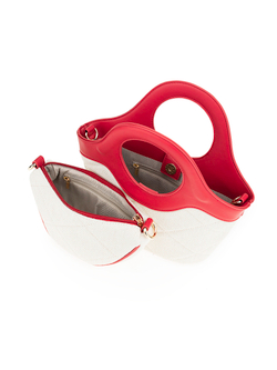 25078/31 Сумка жен., текстиль + иск. кожа