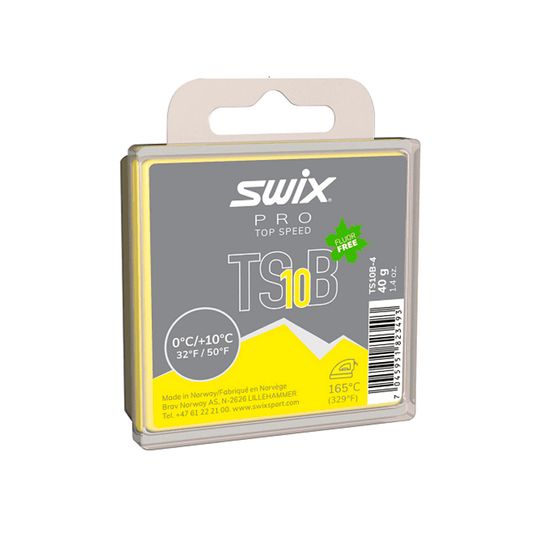 Парафин SWIX TS10 Black, 0°C/+10°C, 40 г