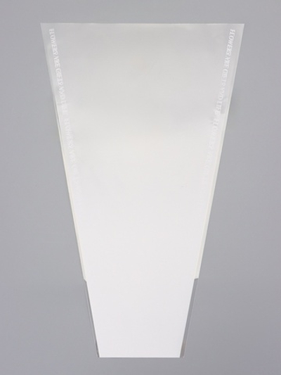 Пакет конус для цветов, «Переход», 30+9.5×45 см, белый
