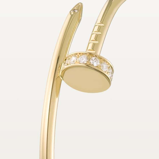 Cartier Juste un Clou hoop earrings, large model, diamonds