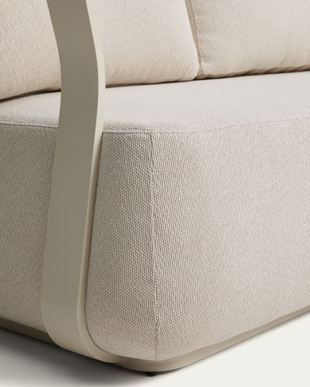 Уличный 3-х местный диван Tamaris из алюминия цвета экрю, 217 см