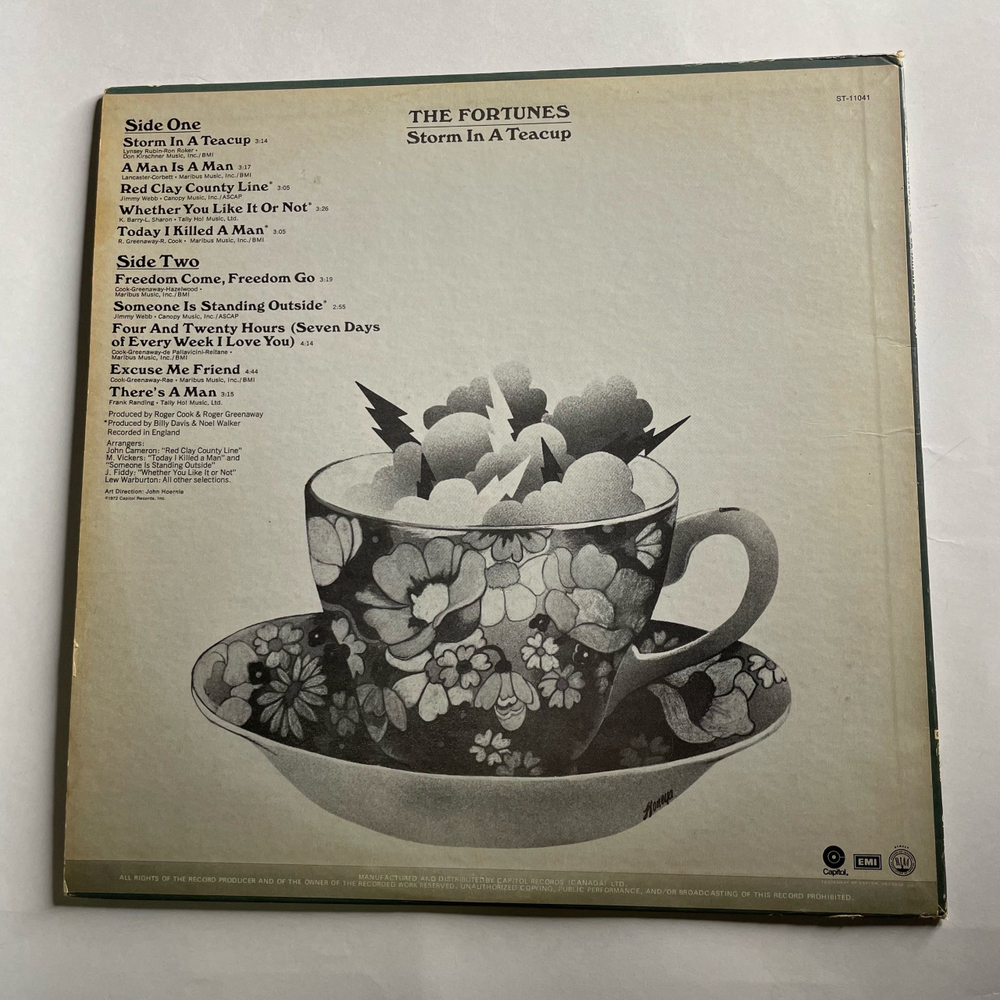 Винтажная виниловая пластинка LP The Fortunes Storm In A Teacup (Канада 1972)