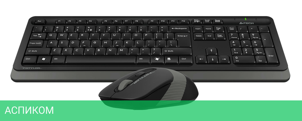 Набор периферии A4Tech Fstyler FG1010S черный/серый