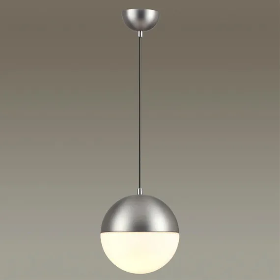 4959/1A PENDANT ODL22 345 мат.никель/металл/белый/стекло Подвес E27 1*40W PINGA