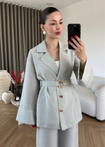 Костюм из тенсела с поясом