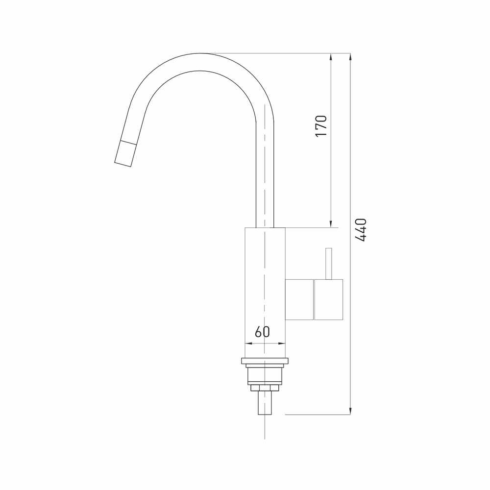 Проточный водонагреватель WH-005 нерж корпус  (3,3 кВт, УЗО, кухня) MIXLINE