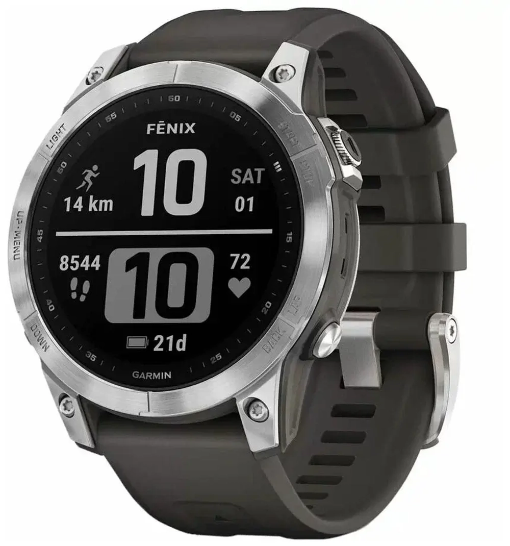 Умные часы Garmin Fenix 7, серебристый