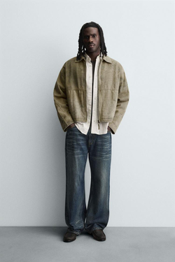 ZARA КУРТКА СВОБОДНОГО КРОЯ С АБСТРАКТНЫМ ПРИНТОМ, РАЗНОЦВЕТНЫЙ