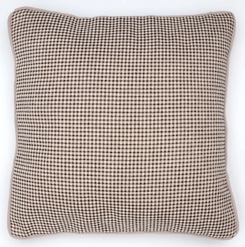 nan CUBEПодушка декоративная 40х40 кремово-черная клетка Textil Roig 40x40