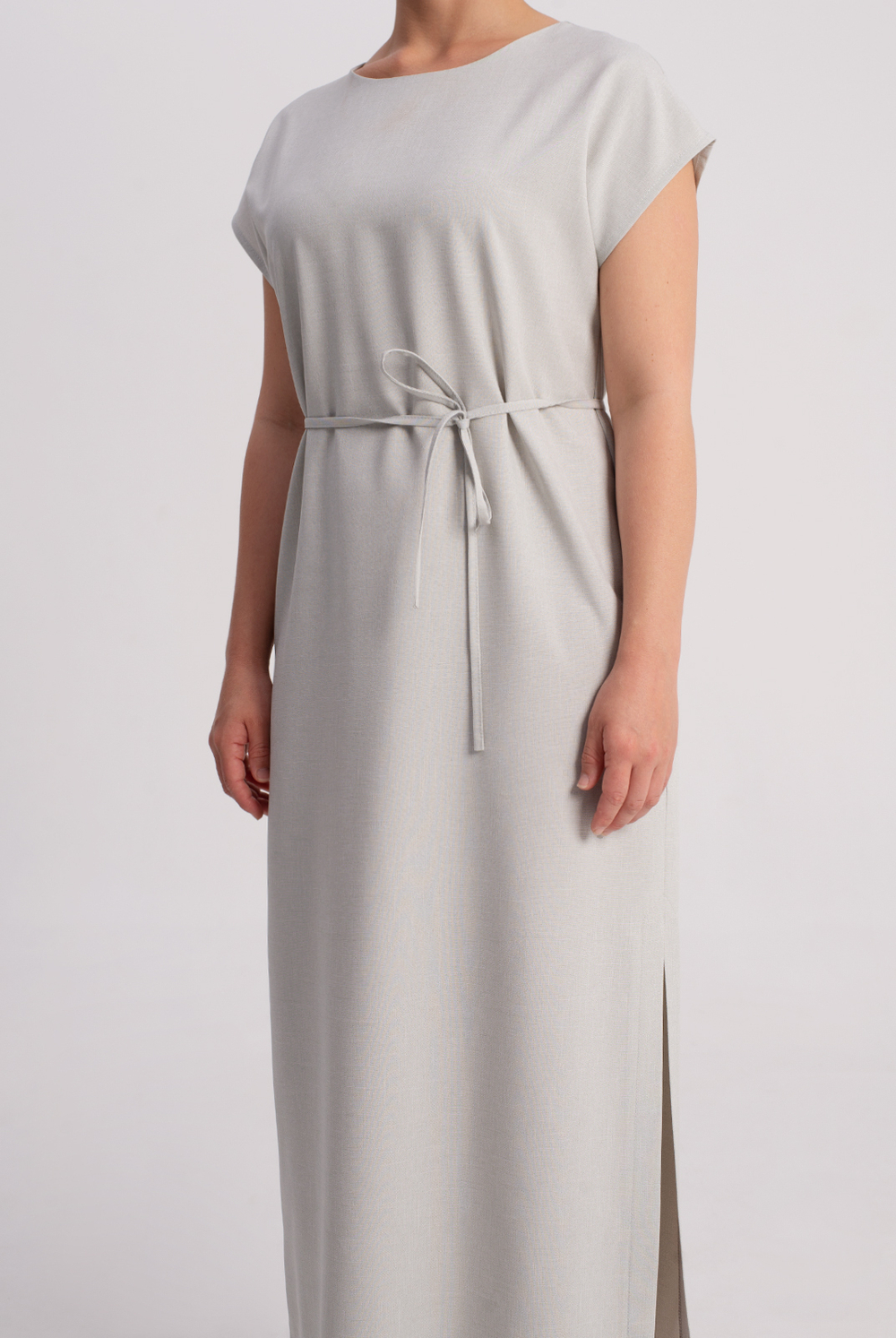 Платье женское 3946АПА, серый лен #38СЛ053946АПА