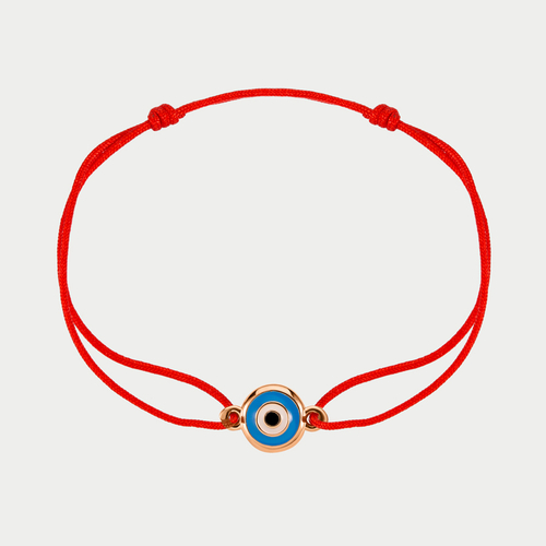 Браслет текстильный со вставкой из розового золота 585 пробы (арт. Б10910101)