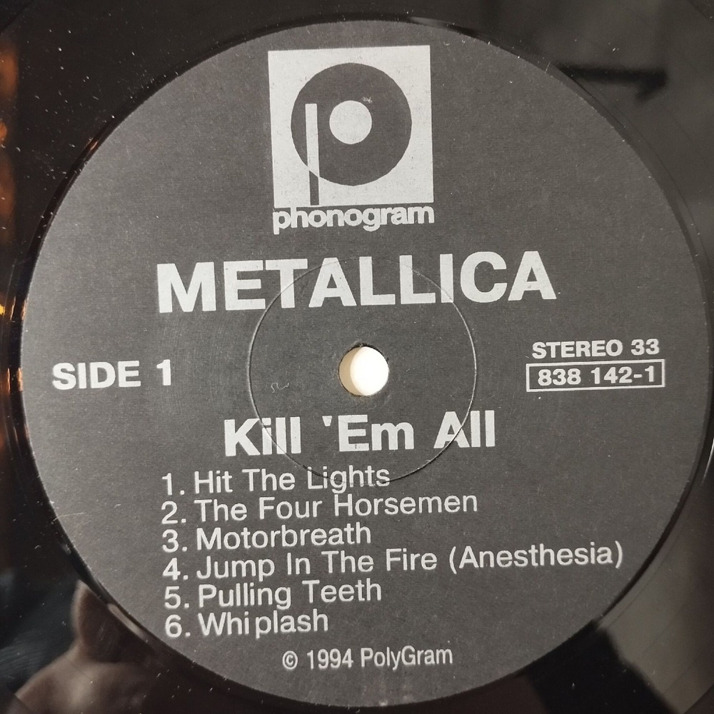Винтажная виниловая пластинка LP Metallica Kill Em All (Россия 1994)