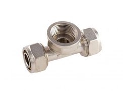 Тройник обжимной I-TECH ВР 16*1/2*16 для металлопластиковых труб 16654